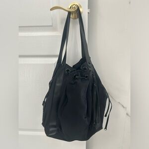 Rebecca Minkoff Black Drawstring Shoulder Bag